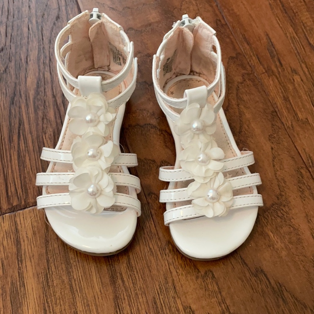 Flower Gladiator Sandals Girls 7c